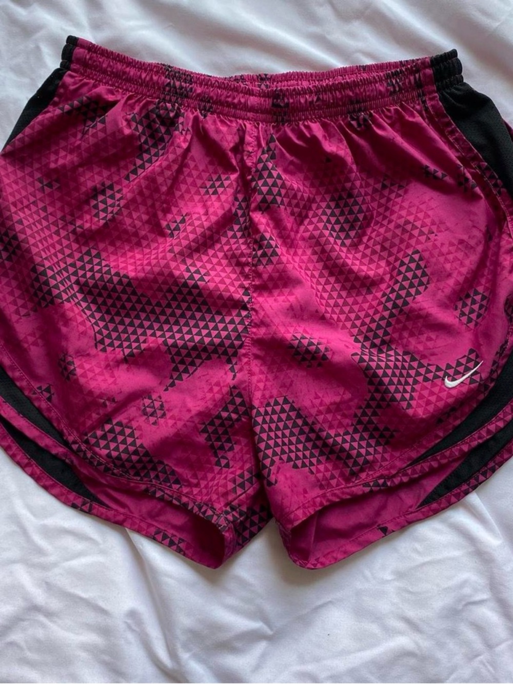 Nike Women's Geometric Athletic Shorts with Black Panels
